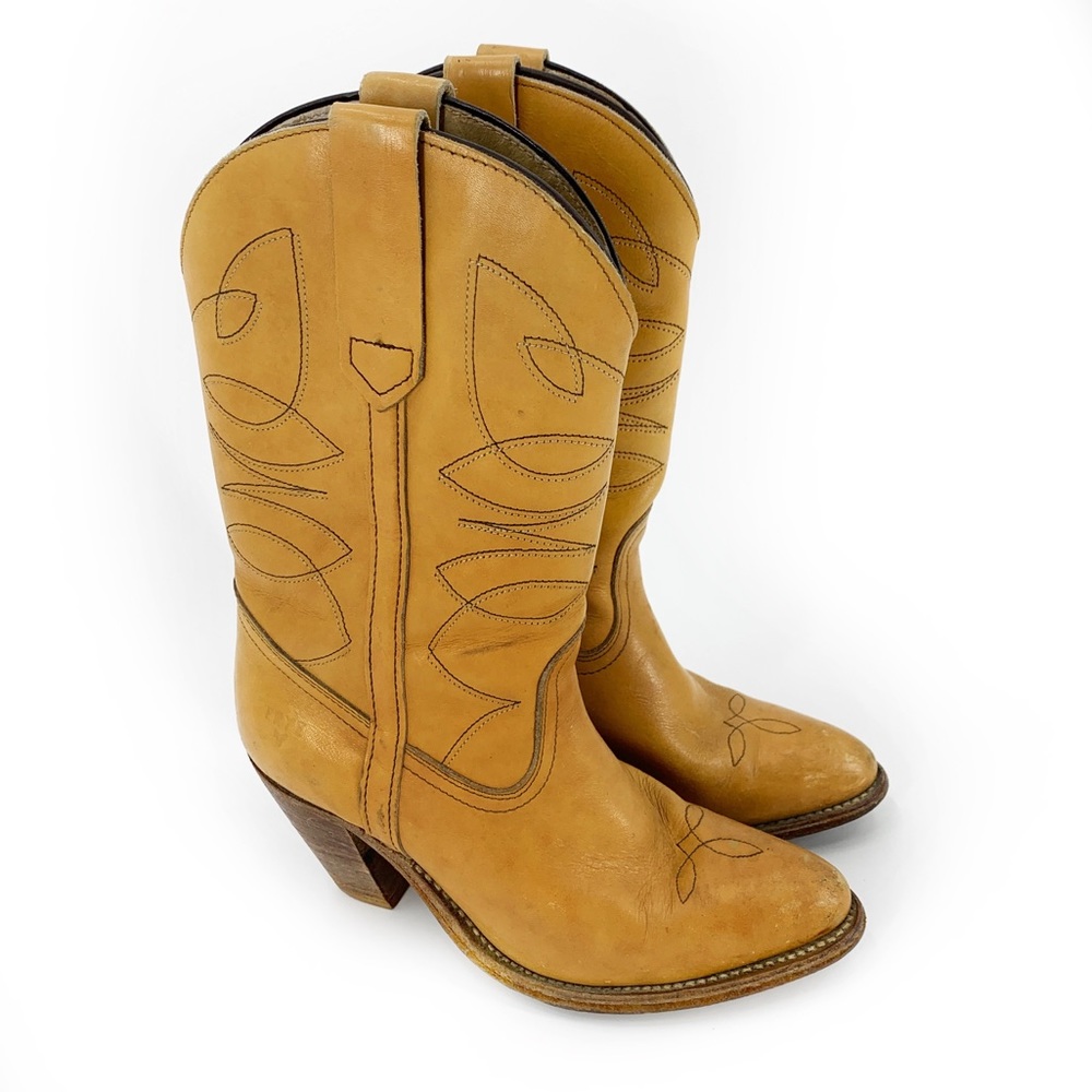 VTG FRYE Leather Cowboy Boots